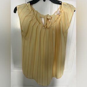 LC Lauren Conrad Yellow Striped Blouse
